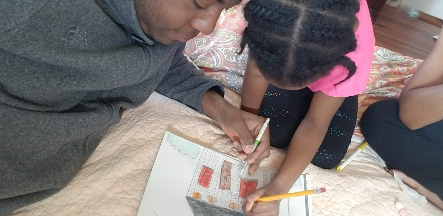Bella and Babe drawing