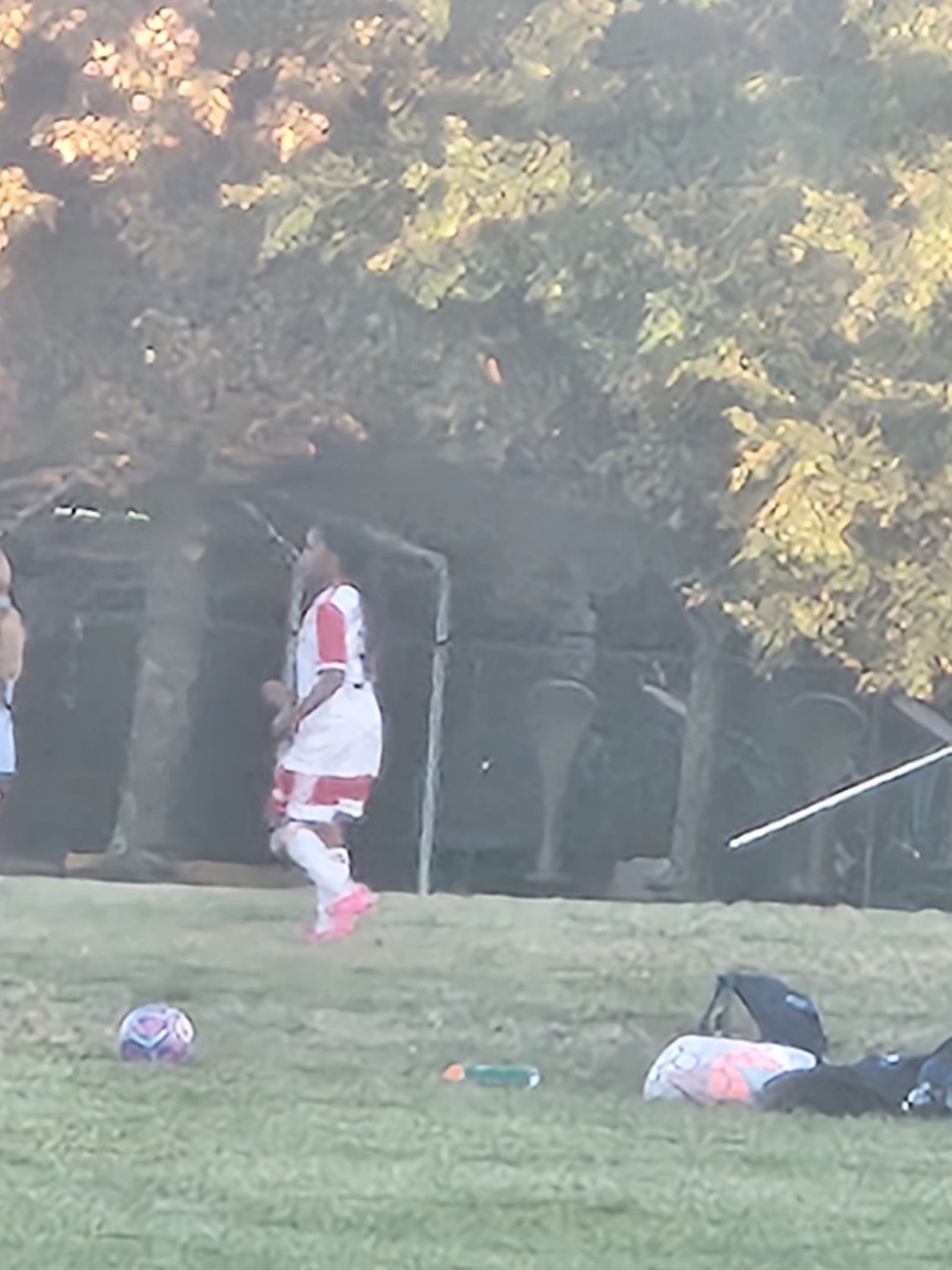Bella on the soccer field