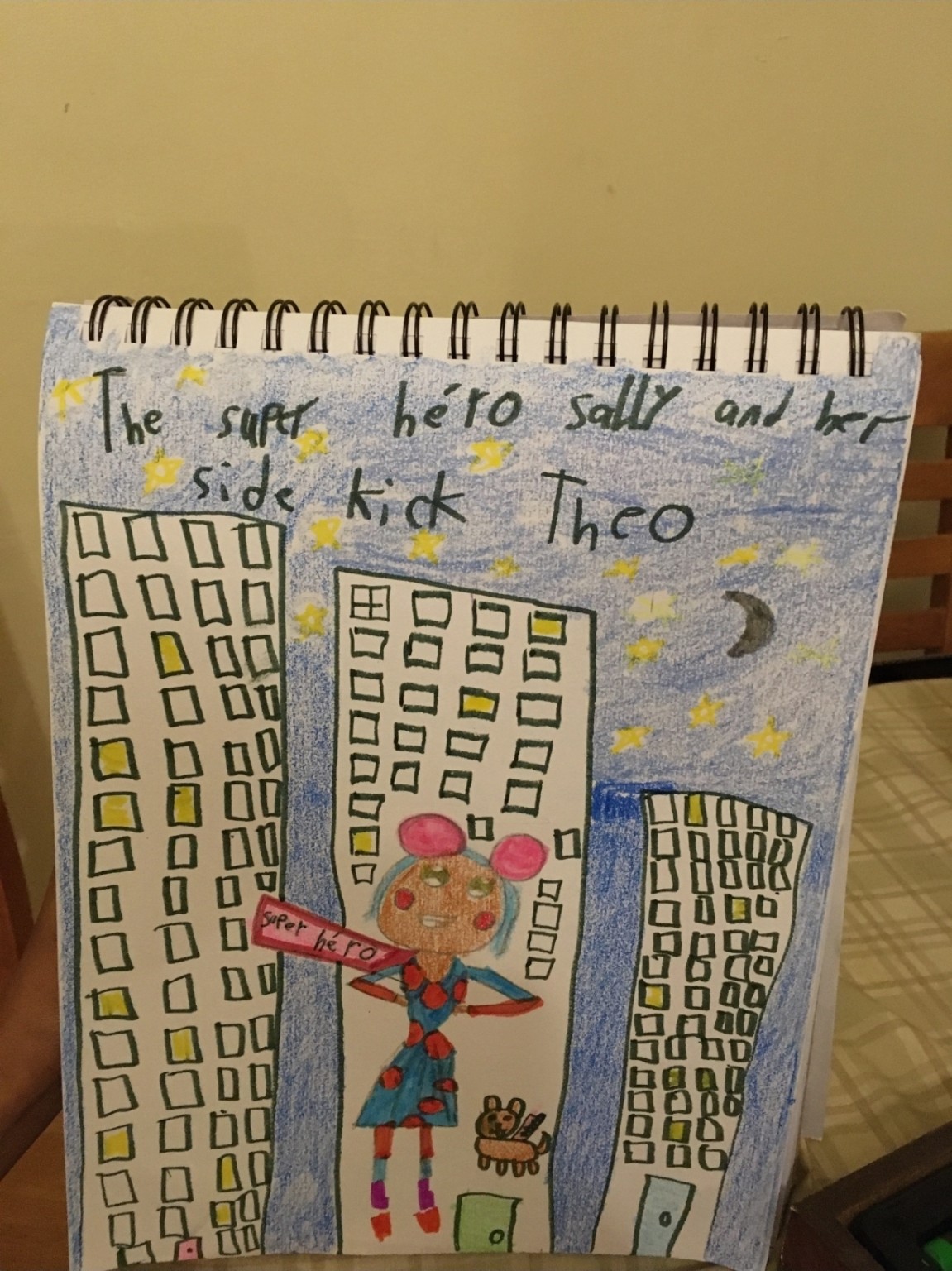 Bella’s superhero drawing